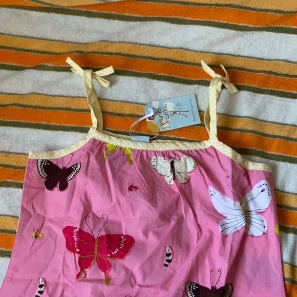 NWT munki munki Pink Butterfly Kids Dress in size 8 - Picture 2 of 4